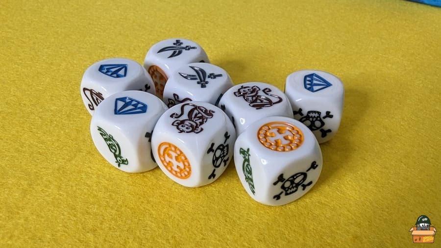 dados-isla-calavera dados del juego Isla Calavera